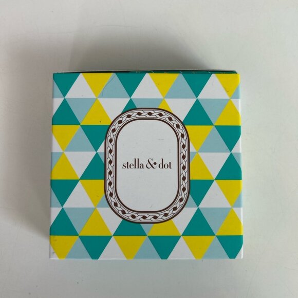 BNIB Stella & Dot Whipstitch Leather Braided Hoop Earrings - Picture 8 of 9